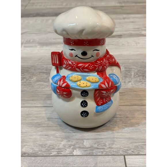 Temp-Tations Holiday Christmas Snowman 18oz Jar Figurine by Tara - Picture 1 of 12